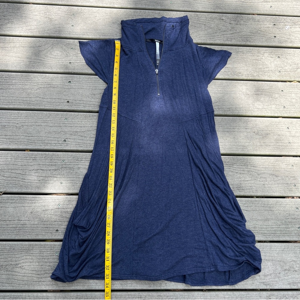 Kensie: Elegant Navy Blue Pullover Zipper Women's Dress. Size Large. - Picture 7 of 11